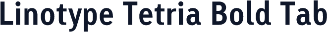 Linotype Tetria Bold Tab