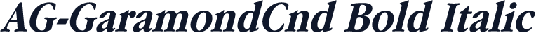 AG-GaramondCnd Bold Italic