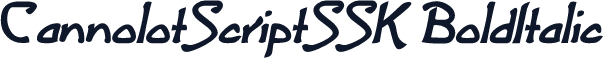 CannolotScriptSSK BoldItalic