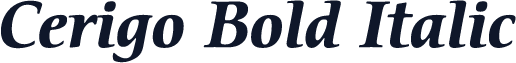 Cerigo Bold Italic