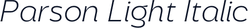 Parson Light Italic