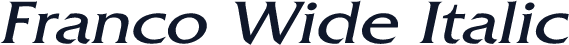 Franco Wide Italic