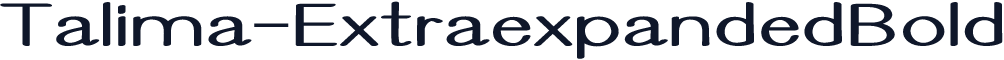 Talima-ExtraexpandedBold