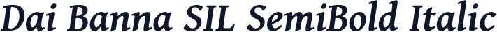 Dai Banna SIL SemiBold Italic