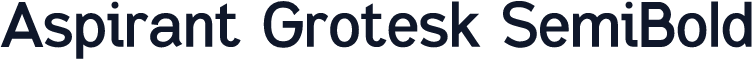 Aspirant Grotesk SemiBold