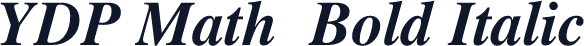 YDP Math  Bold Italic