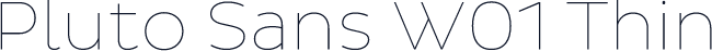 Pluto Sans W01 Thin
