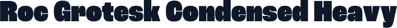 Roc Grotesk Condensed Heavy