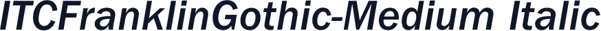 ITCFranklinGothic-Medium Italic