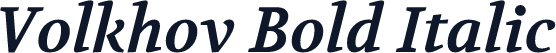 Volkhov Bold Italic