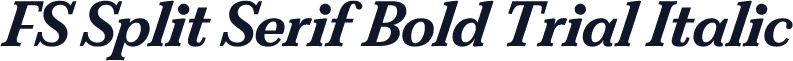 FS Split Serif Bold Trial Italic