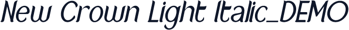 New Crown Light Italic_DEMO
