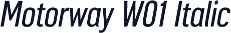 Motorway W01 Italic