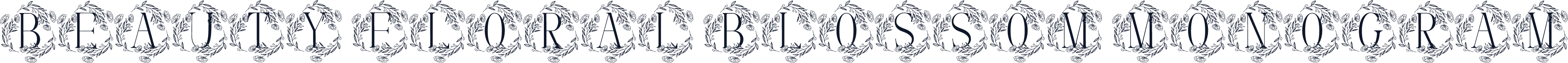 Beauty Floral Blossom Monogram
