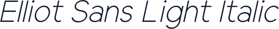 Elliot Sans Light Italic