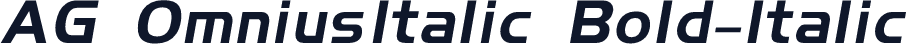 AG Omnius_Italic Bold-Italic