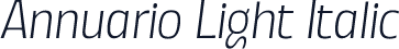 Annuario Light Italic
