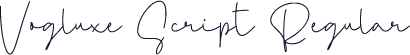 Vogluxe Script Regular
