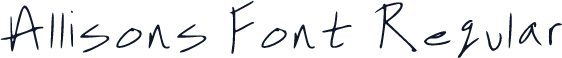 Allisons Font Regular