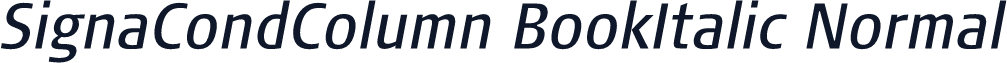 SignaCondColumn BookItalic Normal