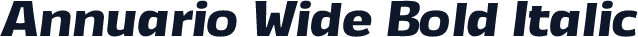 Annuario Wide Bold Italic