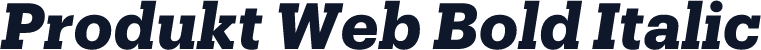Produkt Web Bold Italic
