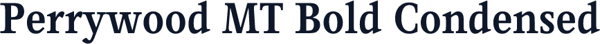 Perrywood MT Bold Condensed
