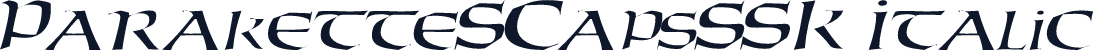 ParaketteSCapsSSK Italic