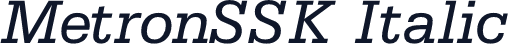 MetronSSK Italic