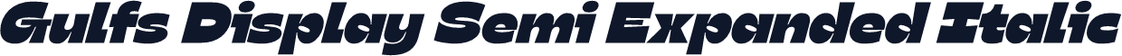 Gulfs Display Semi Expanded Italic