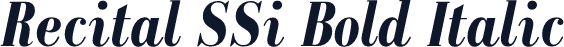 Recital SSi Bold Italic