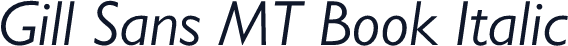 Gill Sans MT Book Italic