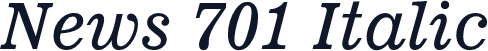 News 701 Italic