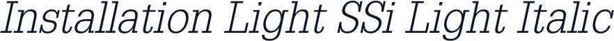 Installation Light SSi Light Italic