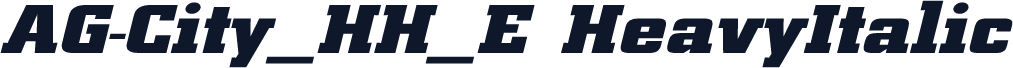 AG-City_HH_E HeavyItalic