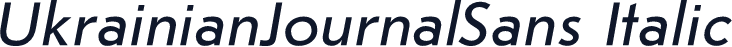 UkrainianJournalSans Italic