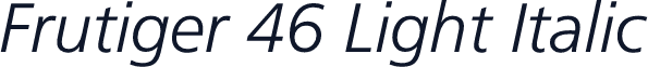 Frutiger 46 Light Italic