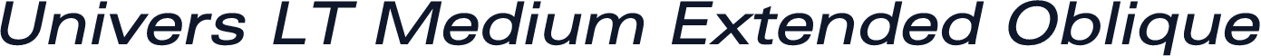Univers LT Medium Extended Oblique