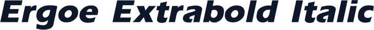 Ergoe Extrabold Italic