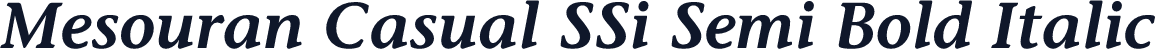 Mesouran Casual SSi Semi Bold Italic