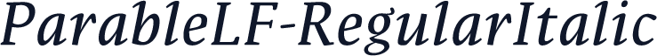 ParableLF-RegularItalic