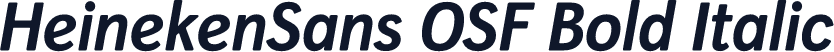 HeinekenSans OSF Bold Italic