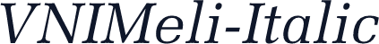 VNIMeli-Italic