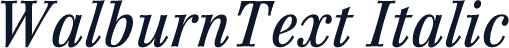 WalburnText Italic