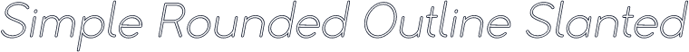 Simple Rounded Outline Slanted
