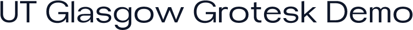 UT Glasgow Grotesk Demo