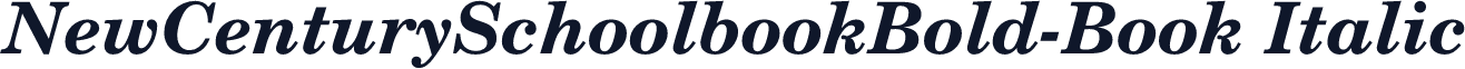 NewCenturySchoolbookBold-Book Italic