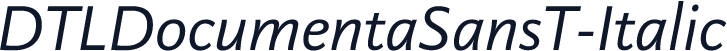 DTLDocumentaSansT-Italic