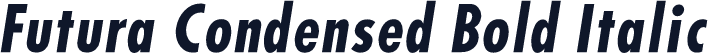 Futura Condensed Bold Italic
