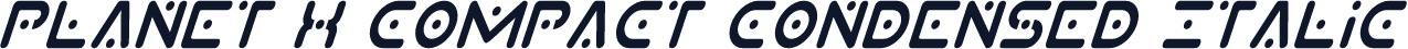 Planet X Compact Condensed Italic